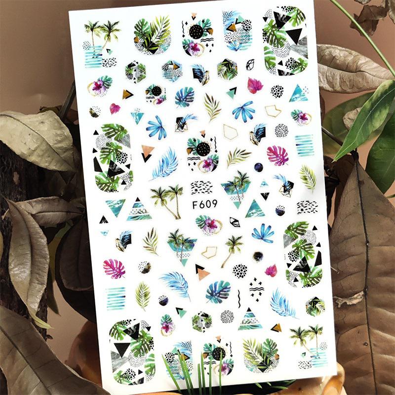 Nyári körömmatrica F609