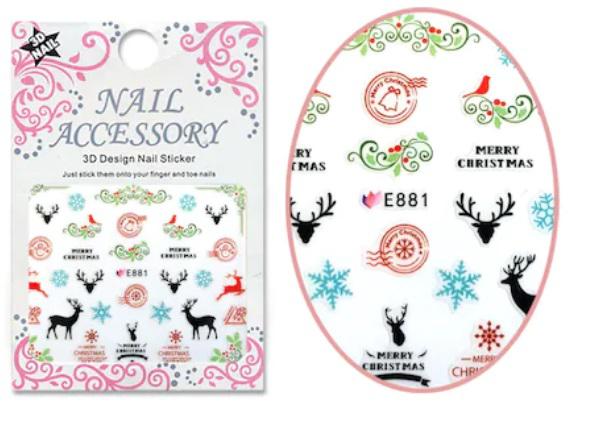 Öntapadós matrica E881 Classic Merry Christmas #85