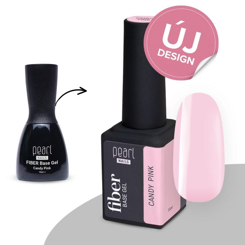 Pearl Nails Fiber Base Gel - Candy Pink - 15ml