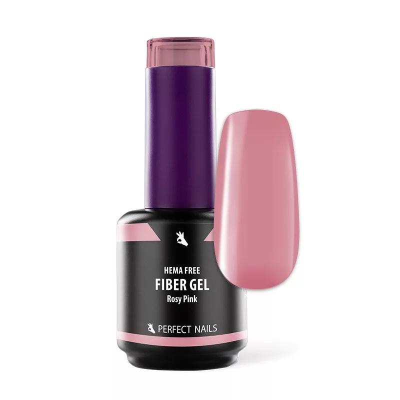 Perfect Nails Fiber Vitamin Base Gel - HEMA FREE - Erősített Gél Lakk Alap - Rosy Pink - 15ml