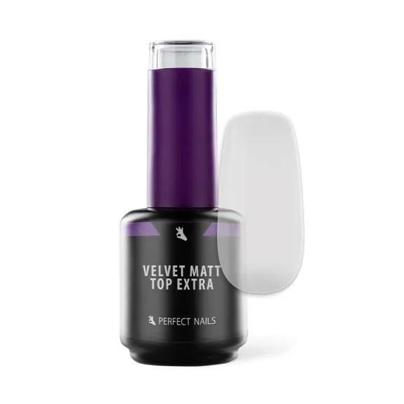 Perfect Nails Velvet Matt Top Gel Extra - Matt Gél Lakk Fedő Zselé 15ml