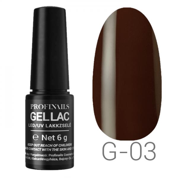 Profinails Gel Lac LED/UV lakkzselé 6 g No. G-03 - Chocolate