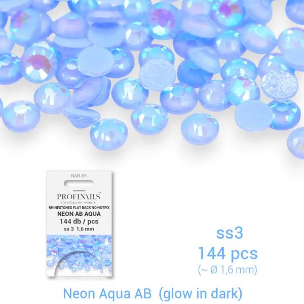 Profinails kristálykő refill 144 db Neon AB s3 No. NAB-05 Aqua