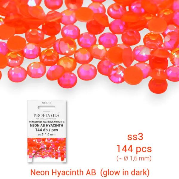 Profinails kristálykő refill 144 db Neon AB s3 No. NAB-10 Hyacinth