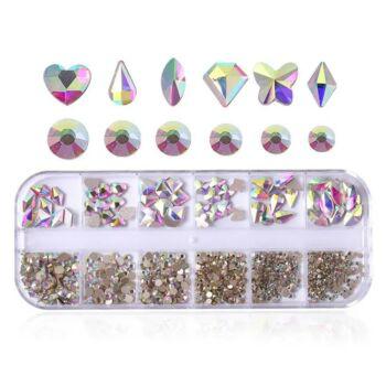 STRASSZ BOX MIX SS3-SS10 + FORMASTRASSZ - EZÜST IRIZÁLÓ