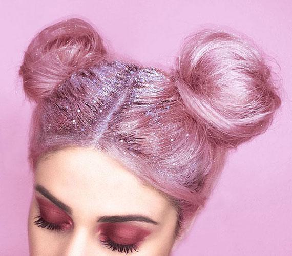 SZÍNES HAJLAKK CSILLÁM EZÜST