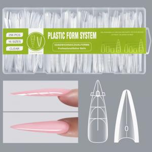 256 Db-Os Plastic Form System - Sandwich Nail Dual Form - 16 Méretben - 84590