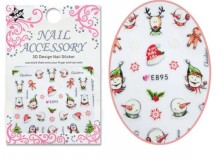 Akril hatású matrica E895 Vicces karácsonyi minták #86