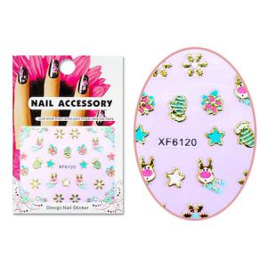 Akril hatású matrica XF6120 Arany színű karácsonyi minták #88