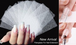 Fiberglass Körömhosszabbító üveg fólia lapok 10db