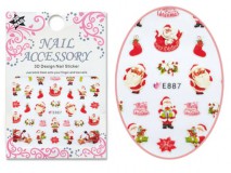 Karácsonyi matrica E887 Cuki Mikulás minták #75