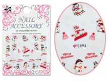 Karácsonyi matrica E894 Hóemberek akcióban #78