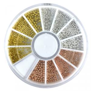 Körömdíszítő - Szórógyöngy Box Ezüst,Arany,Rose Gold