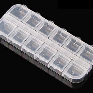 Műanyag tároló doboz 12db-os