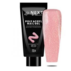 Next By Zellia Poly Gél / Acrylgel Zp-15 - Golden Glitter