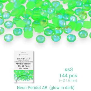 Profinails kristálykő refill 144 db Neon AB s3 No. NAB-07 Peridot