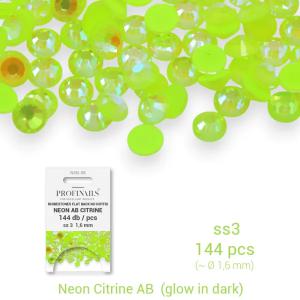 Profinails kristálykő refill 144 db Neon AB s3 No. NAB-08 Citrine