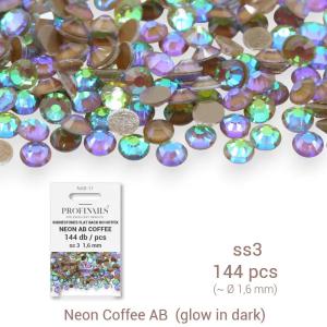 Profinails kristálykő refill 144 db Neon AB s3 No. NAB-11 Coffee