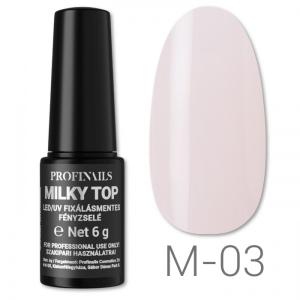 Profinails Milky Top fixálásmentes LED/UV fényzselé 6g M-03 Blush Pink