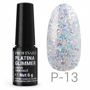 Profinails Platina Glimmer LED/UV lakkzselé 6g P-13