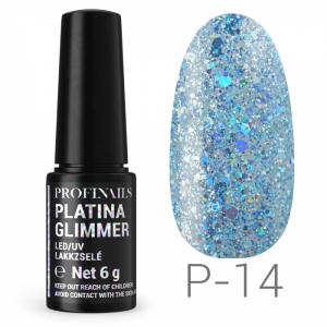 Profinails Platina Glimmer LED/UV lakkzselé 6g P-14