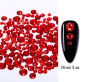 Vegyes méretű kristálykő 720 db 18 Light Siam