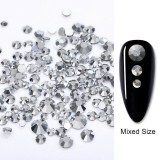 Vegyes méretű kristálykő 720 db 5. Metál ezüst