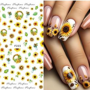 Virágos körömmatrica F223