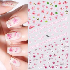 Virágos körömmatrica F245