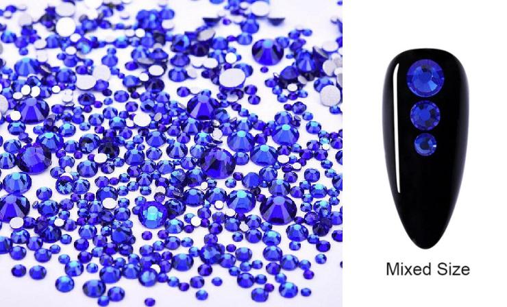 Vegyes méretű kristálykő 720 db 13. Sapphire