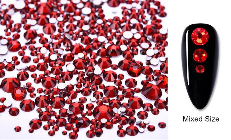 Vegyes méretű kristálykő 720 db 15. Dark Siam