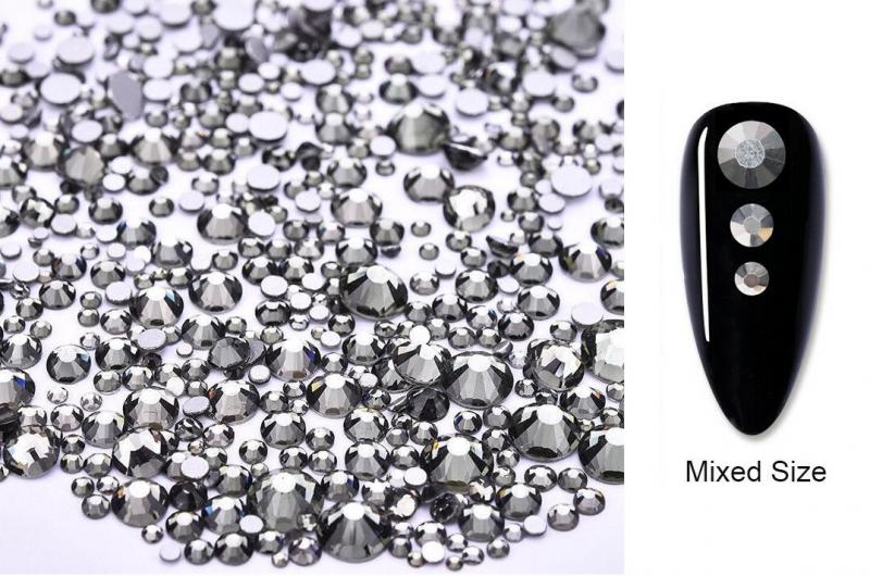Vegyes méretű kristálykő 720 db 5. Black Diamond