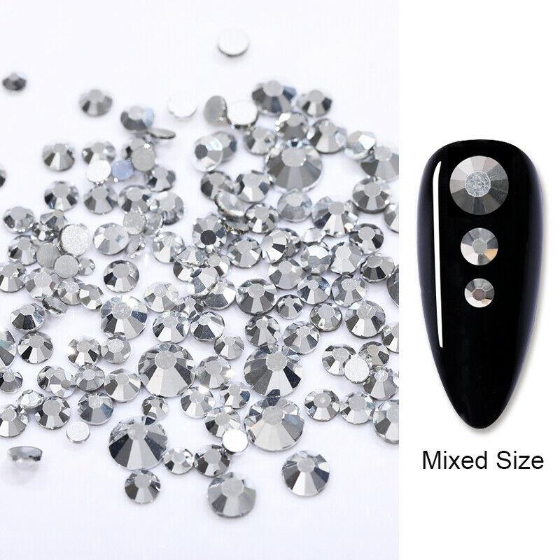 Vegyes méretű kristálykő 720 db 5. Metál ezüst