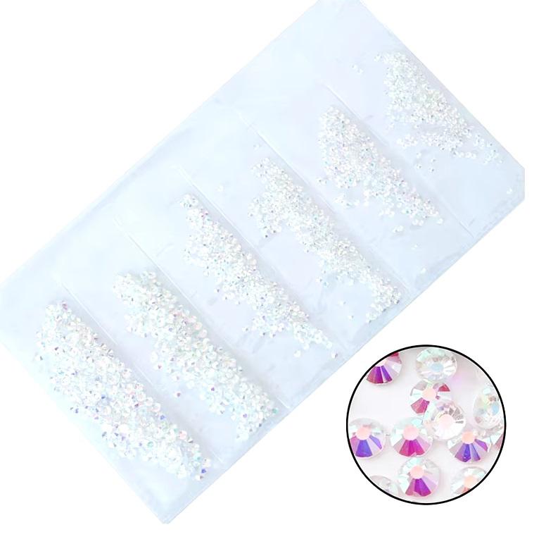 Vegyes méretű kristálykő Cyrkonii Clear 1440 db