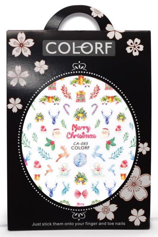 XL MÉRETŰ Karácsonyi Körömmatrica CA-083, Öntapadós #3