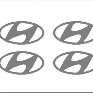 Hyundai felni/dísztárcsa matrica szett (ovális)