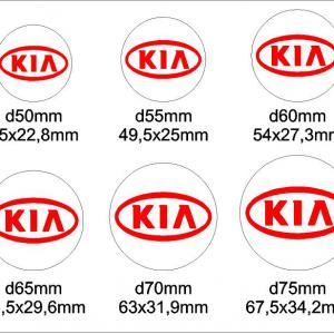 Kia felni/dísztárcsa matrica szett (ovális) /EU-HU/
