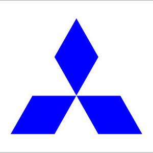 Mitsubishi logó matrica (M1) /EU-HU/
