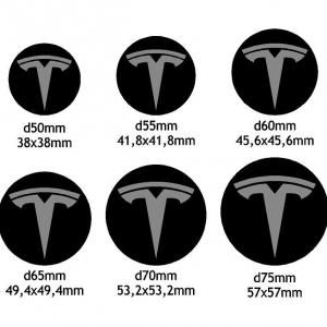 Tesla felni/dísztárcsa matrica szett