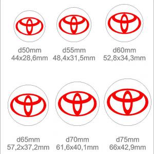 Toyota felni/dísztárcsa matrica szett (ovális) /EU-HU/