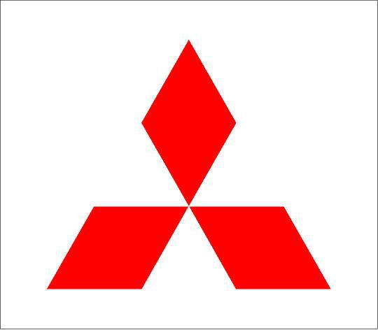 Mitsubishi logó matrica (M1) /EU-HU/
