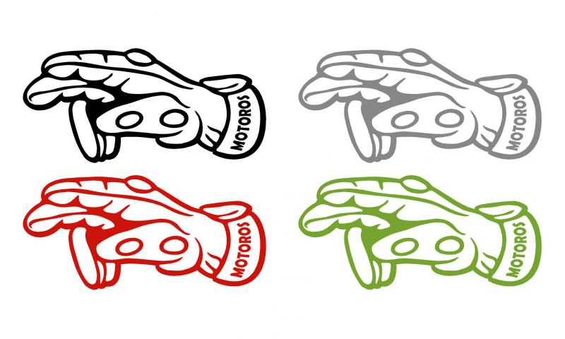 Motoros kesztyű matrica (M1) /EU-HU/