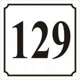 Házszám tábla 3. 15x15 cm-s /HPVC/