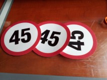 Maximális sebesség matrica 45 km d130mm /EU-HU/