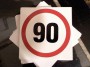 Maximális sebesség matrica 90 km d130mm /EU-HU/