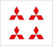 Mitsubishi felni/dísztárcsa matrica szett /EU-HU/