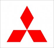 Mitsubishi logó matrica (M1) /EU-HU/