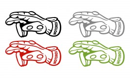 Motoros kesztyű matrica (M1) /EU-HU/