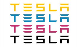 Tesla felirat matrica (M2) /EU-HU/