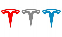 Tesla logó matrica (M1)